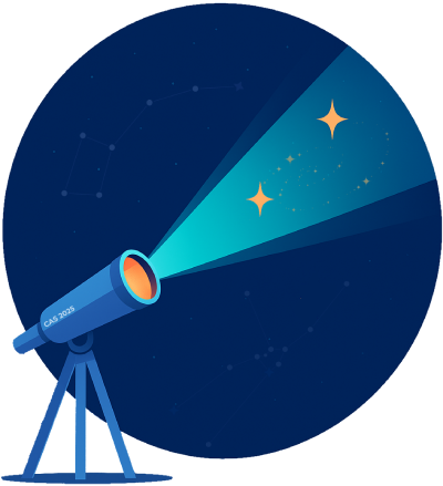 Ilustracja teleskopu symbolizującego precyzyjną klasyfikację treści stron internetowych z wykorzystaniem AI